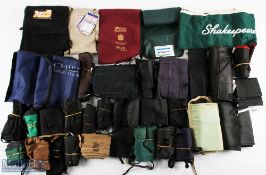 A collection of over 40 cloth rod bags of various sizes, to include Bruce & Walker, Abu,