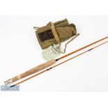 Scarce Hardy The Phantom Hollokona 6' 10" 2 Piece Brook Fly Rod line #5, with original bag and