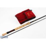 Bruce & Walker hexagraph hand built trout power plus fly rod 9' 6" 2pc line 7/9#, alloy double