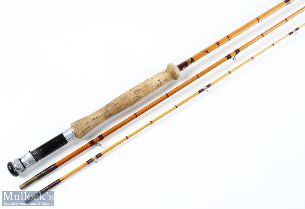 Sharpe Aberdeen Scottie Brand "The Aberdeen" split cane trout fly rod 9' 6" 3pc line 6#, alloy