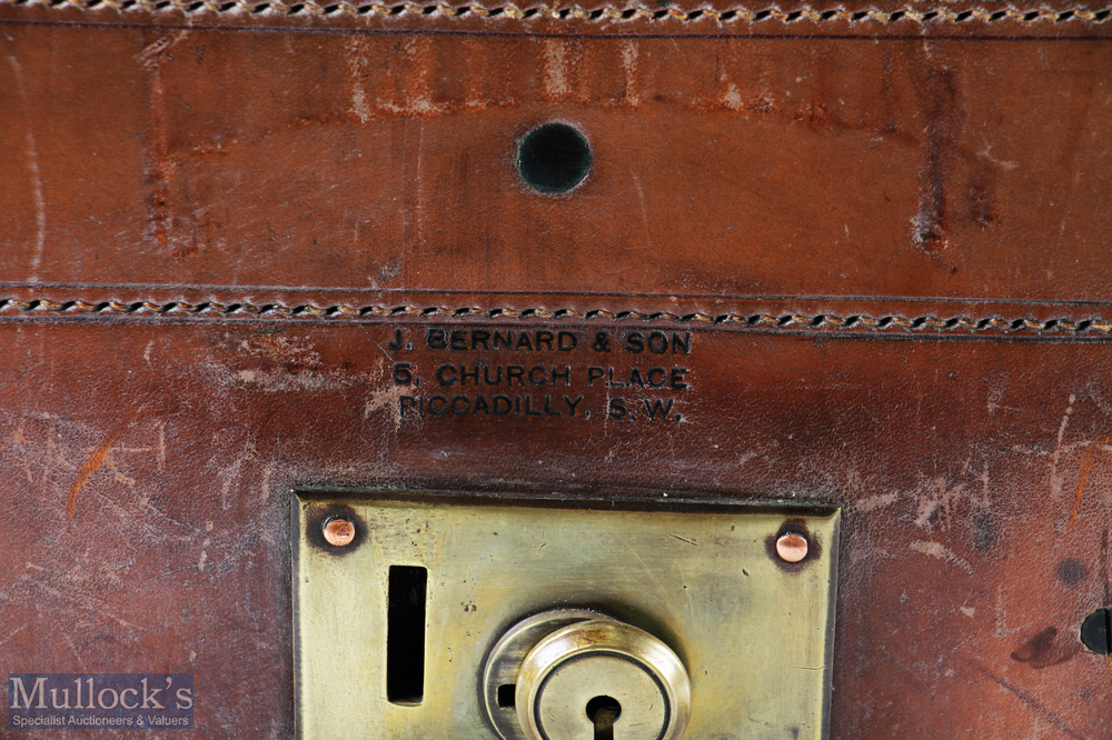 J Bernard & Son, 5 Church Place, Piccadilly, London SW tool leather travel fishing case 19" x 13" - Image 5 of 5