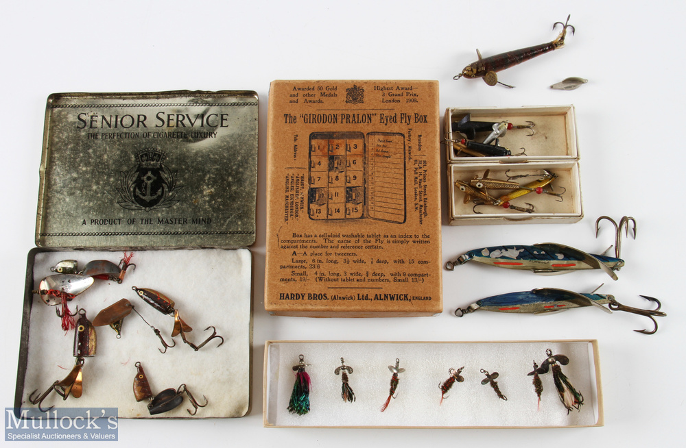 Collection of Hardy Bros Spinning Baits including a pair of 4" '1909 Model Fly Minnows', 3 good