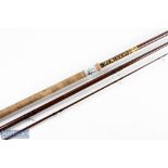 Bruce & Walker CTM 12 3 Piece Glass Fibre Float Rod in makers bag, light signs of use, otherwise