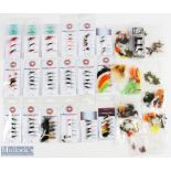 A large collection of new and used Trout Flies: 15x packs of trout river and reservoir flies, to