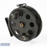 W R Products Speedia 4" Reel 1st pattern with extended foot, narrow drum, black finish with rim