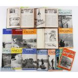 Angling Magazine - 3 Bound Volumes 1950, 1952 and 1954, together with 13 various loose copies from