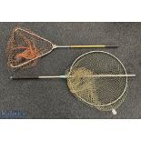 Gye Landing Net and a folding Solvkroken Landing Net, the Gye net has no leather strap (2)