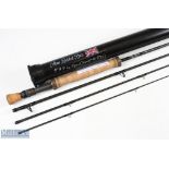 Allen Riddell hand built Lo-Resin (bonefish special) carbon fly rod 9ft 4pc line 9 # Fuji up locking