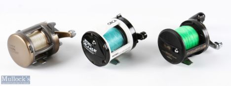 3x Assorted Multiplier Reels - Quantum IR320 Iron, Mitchell Orca 45 BT and a Shimano TLD15, all in