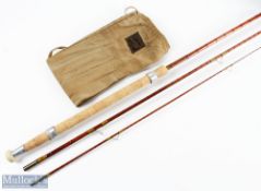 Chas Aspindale & Son "The Avondale" hollow built cane match rod 10' 6" 3pc, 18" handle with alloy