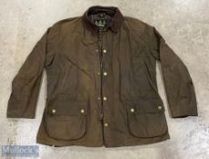 Barbour Wax Jacket, size XXL, cord collar, hand warmer pockets, tartan lining with drip lining and