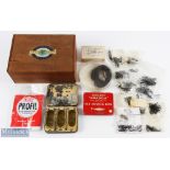 Cremavana Cigar Box containing: 16 packs of hooks (varying qtys) size 8-10, must be over 300