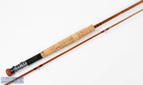 A rare Davenport & Fordham London "The Lullingstone" split cane fly rod 9' 2pc, line 6#, uplocking