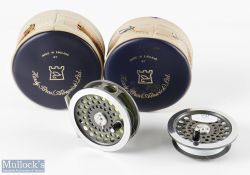 Hardy Bros "The Sunbeam" 6/7 alloy fly reel with spare spool, 2-screw latch, large rear tensioner,