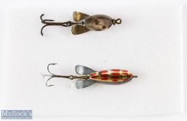 Unusual pair of Baits as follows: 1x Lemax Switzerland 1.75" bait with mother of pearl to both