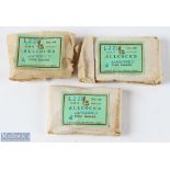 3x Packs of Allcocks japanned Hooks size 4, 100 per pack, new old stock