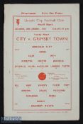 1959/60 Lincoln City v Grimsby Town friendly match programme at Sincil Bank 30 January 1960;