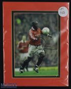 Manchester United Dwight York Signed colour photograph, mounted size is #24cm x 31cm