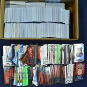 Match Attack Topps football cards, a quantity of loose cards from various years, Good clean