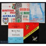 1966 British & I Lions Rugby Programmes (5): v NZ Juniors, scarcer v Southland, Taranaki, Auckland &