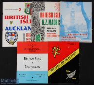 1966 British & I Lions Rugby Programmes (5): v NZ Juniors, scarcer v Southland, Taranaki, Auckland &