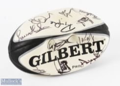 Mid 2000s Welsh Rugby Squad Signed Ball: Full size Gilbert Elite Pro ball signed in black marker