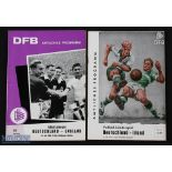 1960 Germany v Republic of Ireland programme 11 May 1960 at Dusseldorf; 1965 Germany v England 12