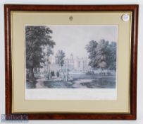 Rugby School Sixth Match Framed Engraved Print: G Barnard's fine image from c1845 of an early game