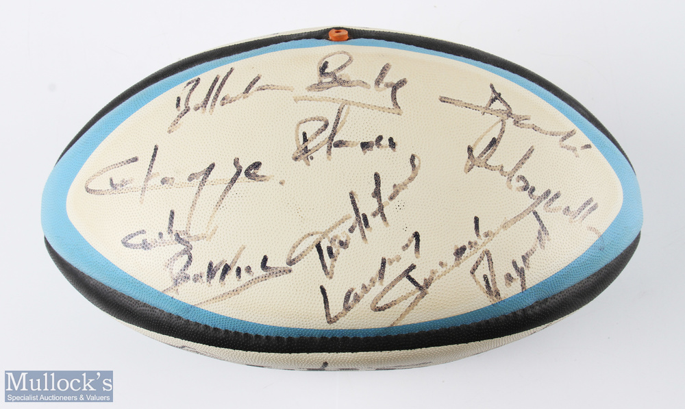 1994 Signed Full Size Rugby Ball, Wales B v France B: Attractive crisp clean Gilbert blue black & - Image 2 of 5
