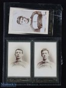 1900s Rugby Carte de Visite Style Portrait Photos (3): Lovely trio by Welsh photographers, one at