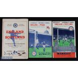 1951 England boys v Scotland boys at Chesterfield, 1952 England boys v Wales boys at Wembley, 1952