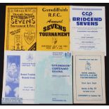 1971-96 Rugby Sevens in Wales Programmes (6) For Mon Junior Union 1971, Penarth 1979 & 1993,