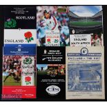 England etc Rugby Programmes (6): v S Africa and v Scotland, 1995; Scotland v England 1994 & 1996;