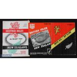 1959 British & I Lions Rugby Test Programmes (3): Second, Third & Fourth NZ tests: Wellington,