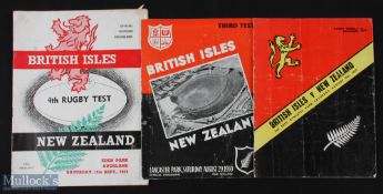 1959 British & I Lions Rugby Test Programmes (3): Second, Third & Fourth NZ tests: Wellington,