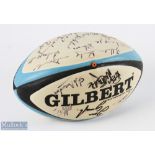 1994 Signed Full Size Rugby Ball, Wales B v France B: Attractive crisp clean Gilbert blue black &