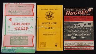 1949-51 Welsh Interest Programmes & Booklet (3): Popular picture-packed South Wales Rugger Souvenir,
