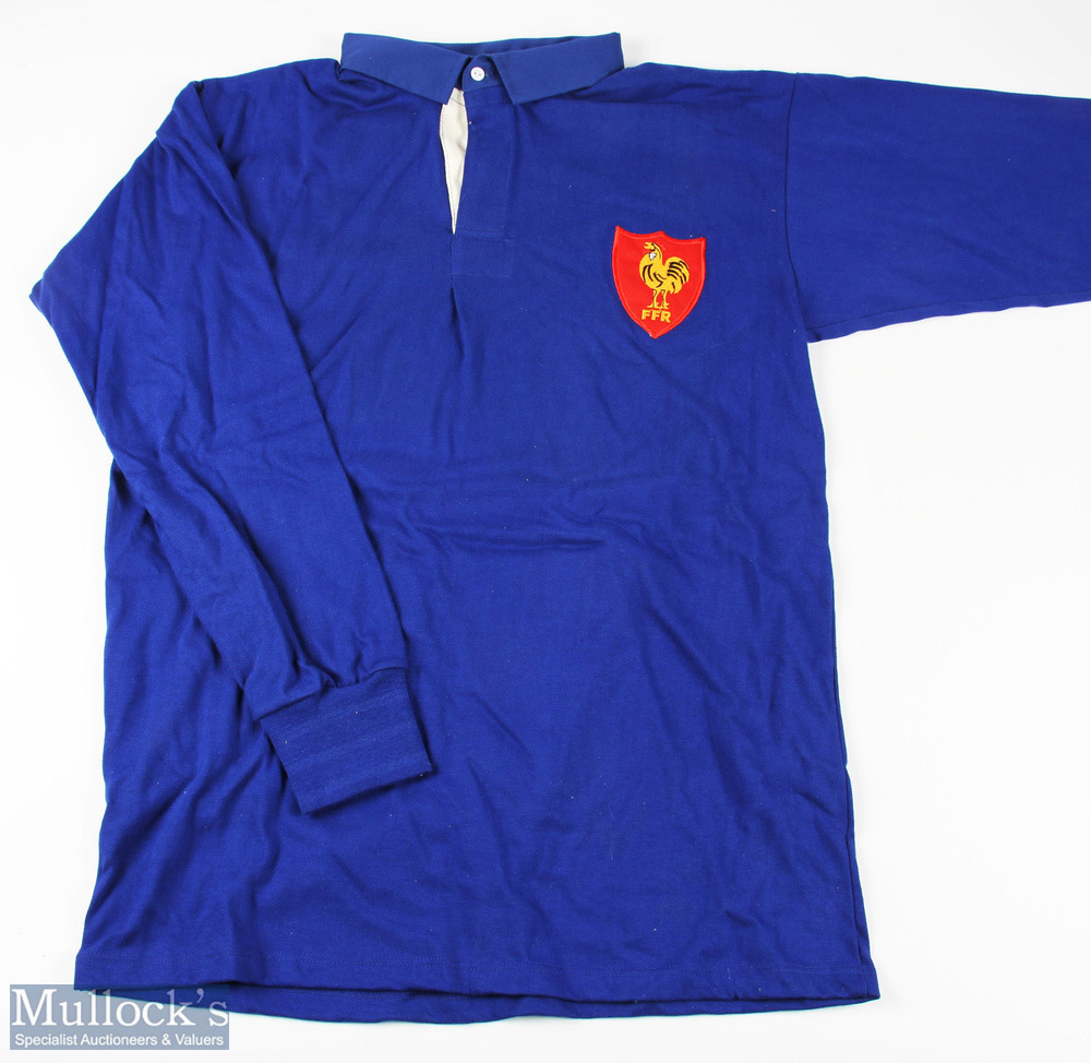 c1980 Bukta France Rugby Jersey Shirt: Size 44" a quality cotton shirt that has been on display with - Image 2 of 4