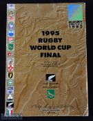 RWC 1995 Final Rugby Programme: The Golden Book, 'A Golden Moment in the Golden City'. Much sought