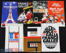 France v Wales Rugby Programmes (7): Paris issues from 1973 (writing to cover), 1975 (a little