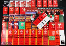 Wales v Major & Minor Tourists Rugby Programmes (55): With duplication, duplicates from earlier lots