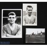 Manchester Utd b&w photos to include Bobby Charlton, Duncan Edwards plus an action shot from the