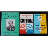1970s Specials Rugby Programme Trio (3): WRU Cup Finals 1973 (Llanelli v Cardiff) & 1977 (Newport