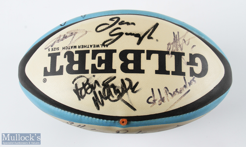 1994 Signed Full Size Rugby Ball, Wales B v France B: Attractive crisp clean Gilbert blue black & - Image 5 of 5