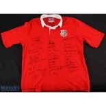 1974 British Lions' Signed Rugby Jersey: Lovely Cotton Traders replica Lions jersey with Four