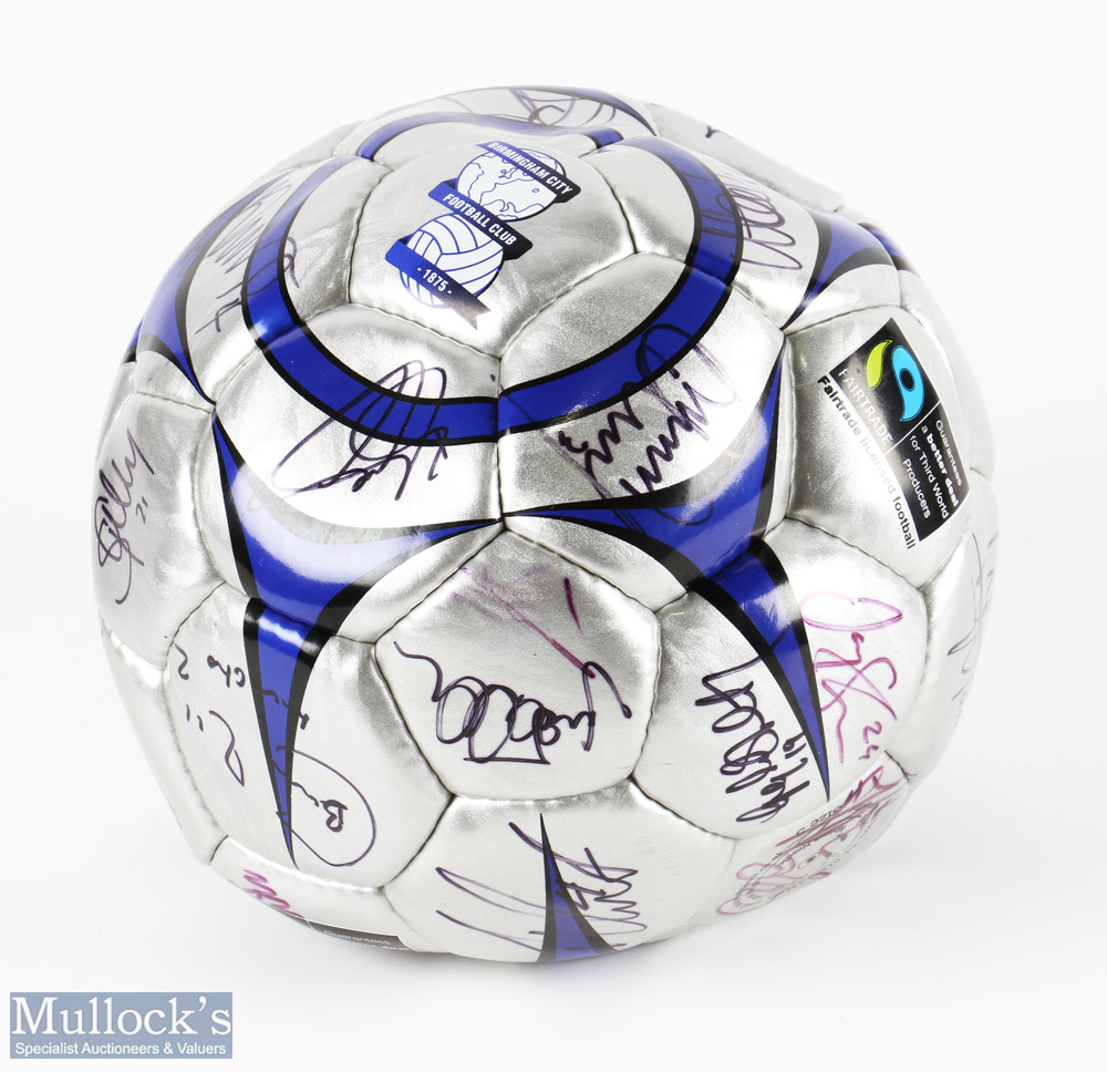 Mid 2000's Birmingham City FC Size 5 crested football signed in marker pen by what appears to be a