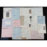 1930s Rugby Autograph Collection (Qty): On a variety of autograph book pages etc, carefully headed &