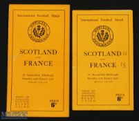 1948/1952 Scotland v France Rugby Programmes (2): Again the expected issues, the latter in very