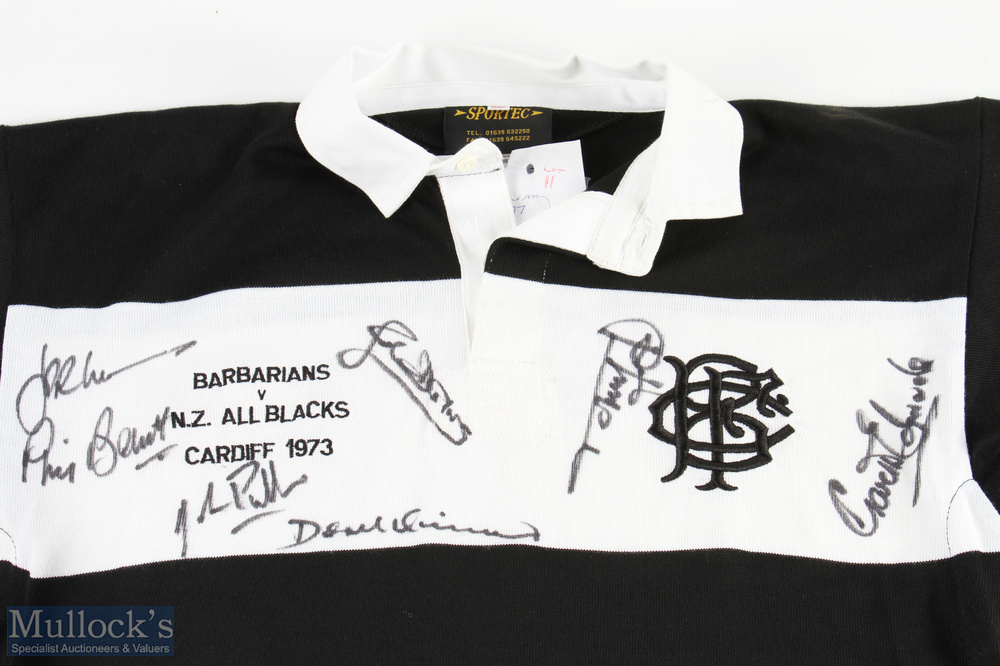 1973' Barbarians v All Blacks Signed Jersey: Couldn't afford the real thing? Here's the lovely later - Image 2 of 3