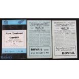 Cardiff 1940s/50s Rugby Programmes (3): Cardiff v New Zealand (won), and v Llanelli (who took the